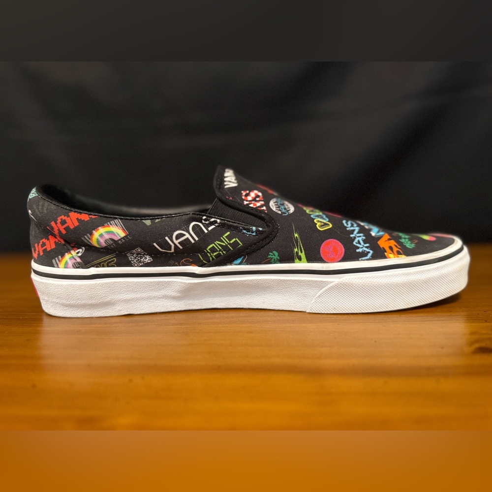 Vans Classic Slip-On Disruptive Men's Size 9.5 Women's Size 11 Sneakers Black - Picture 6 of 13